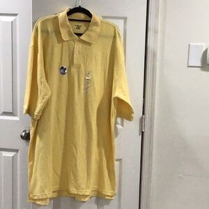 Classic Yellow Polo Shirt Short Sleeve Cotton